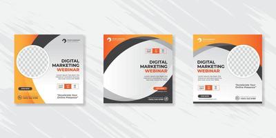 Digital business marketing social media post template. vector