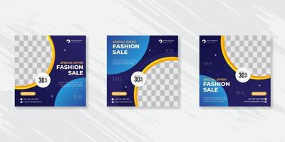 Minimalist promotion square web banner for social media fashion sale vector