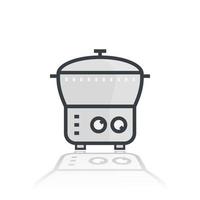 electric cooker icon vector