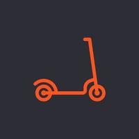 kick scooter vector icon