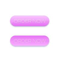 order now button for web, violet on white vector