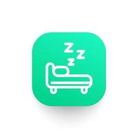 Hostel icon in linear style, vector illustration