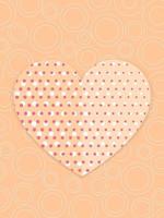 Valentines day card or wedding invitation template with heart and dots vector