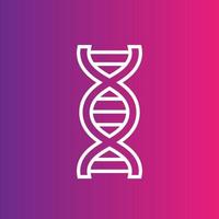 dna strand icon in linear style vector