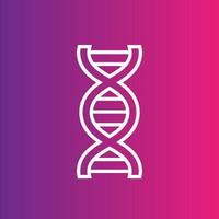 dna strand icon in linear style vector