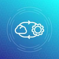 cloud technology vector line icon