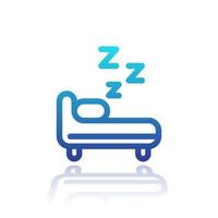 Hostel line icon on white vector