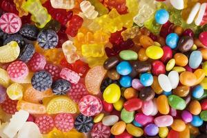 heap bright candies