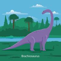Brachiosaurus. Prehistoric animal vector