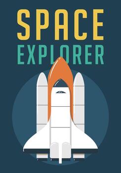 Space Explorer Rocket vector