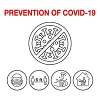 Prevention information vector illustration to avoid Coronavirus.