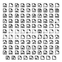 web file labels icon set Vector