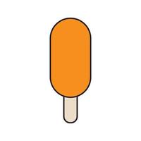 línea de vector de helado naranja para web, presentación, logotipo, símbolo de icono.