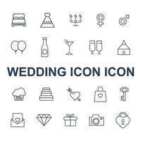 vector icono de boda