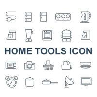 home tools, household vector line for web, presentation, logo, Icon Symbol