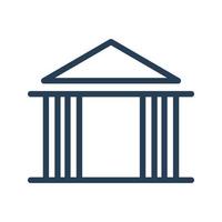historical building vector line for web, presentation, logo, Icon Symbol.