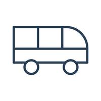 línea de icono de vector de autobús para web, presentación, logotipo, símbolo de icono.