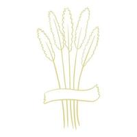 Spikelets of wheat glued with tape vector illustration