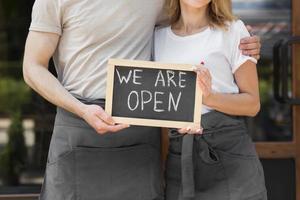 couple reopening small business