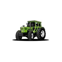 Green agricultural tractor illustration vector