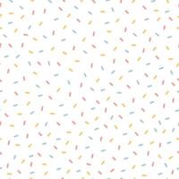 Seamless Bright confetti vector party pattern. Colorful sugar sprinkle design on a white background.