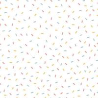 Seamless Bright confetti vector party pattern. Colorful sugar sprinkle design on a white background.