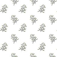 Cozy Christmas winter seamless pattern new year floral branches. For printing, fabric, background vector