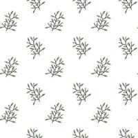 Cozy Christmas winter seamless pattern new year floral branches. For printing, fabric, background vector