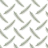 Cozy Christmas winter seamless pattern with new year tree branches. For printing, fabric, background vector