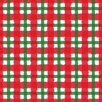 vector de repetición de cuadros escoceses sin costuras de patrón navideño con diseño de color rojo verde y blanco para impresión, tartán navideño, papel de regalo, textiles, fondos de tartán navideño.