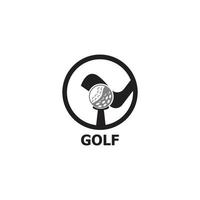 icono de golf y plantilla de vector de símbolo