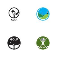 icono de golf y plantilla de vector de símbolo