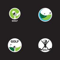 icono de golf y plantilla de vector de símbolo