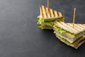 club sandwiches with copy space photo