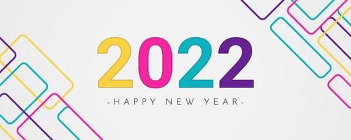 Colorful debossed 2022 numbers with abstract decoration on white background. Calendar header 2022 vector