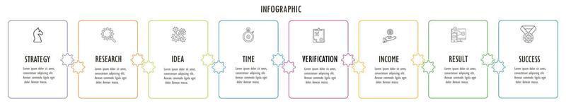 Infographics for business concept with icons options or steps. vector