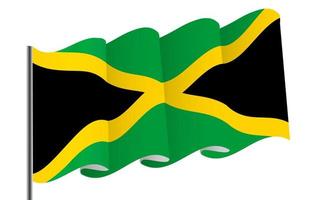 día de la independencia de jamaica el 6 de agosto. día nacional de jamaica. La bandera y los elementos patrióticos están ilustrados para la página de destino, el póster, la aplicación, el volante, la tarjeta de felicitación, el banner y el vector de fondo.