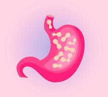 vector de banner fluido de bacterias probióticos. símbolo de la flora intestinal en el estómago sano, sistema digestivo.