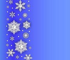 Christmas or new year greeting card or poster. Paper cut banner with voluminous snowflakes with glitter. vector