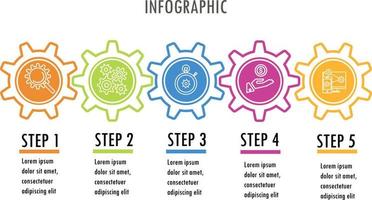 infografías para el concepto de negocio con opciones de iconos o pasos. vector