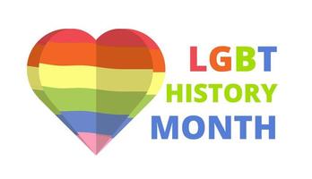 LGBT history month in October, week, day. Lesbians, bisexual flag vector