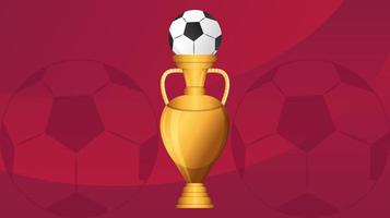 Football competition in 2022 year vector. Abstract red gradient background. vector