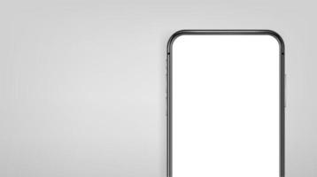 Modern smartphone with blank screen. Vector mockup