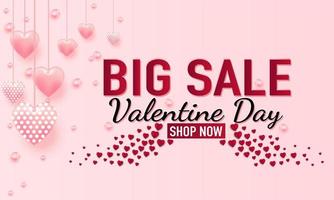 Valentines day sale background with balloons heart pattern. Vector illustration. Wallpaper, flyers, invitation, posters, brochure, banners.