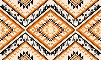 Geometric ethnic oriental ikat seamless pattern. vector