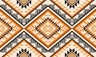 Geometric ethnic oriental ikat seamless pattern. vector