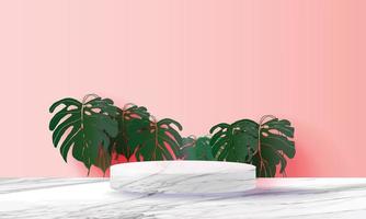 podium pink minimal marble  show vector cosmetic fashion adstract empty display pastel scene studio modern 3d shape beautiful natural stage