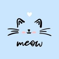 Collection of Cute cat cartoon face design icon. Cute cat cartoon face  vector illustration. 6792766 Vector Art at Vecteezy