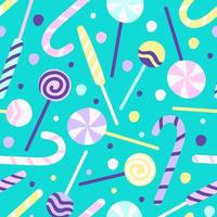 Seamless pattern of multicolored caramel on a stick vector