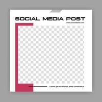 plantilla de banner de redes sociales editable moderna única. cualquiera puede utilizar este sencillo banner web de promoción de diseño para redes sociales. promociones modernas y elegantes de rebajas y descuentos - vector. vector